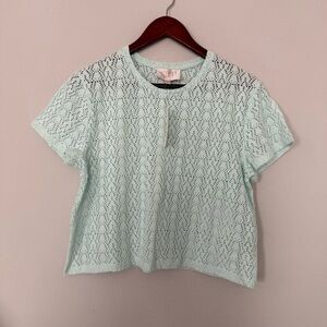 Francesca's Collections Mint Lace Top size XL